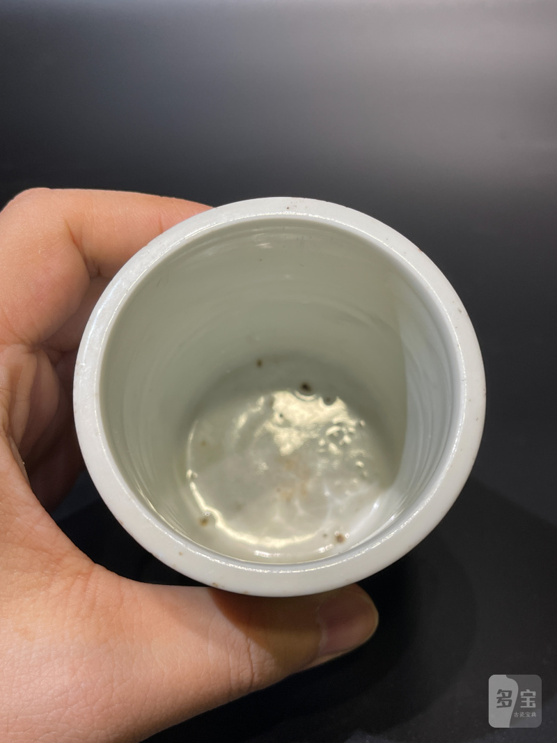 清乾隆 唐英 墨彩踏雪寻梅笔筒 - 图10